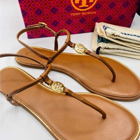Tory Burch Emmy sandal in ambra (brown) available in size 6.5 & 7 - NEW IN BOX - Picture 5 of 9